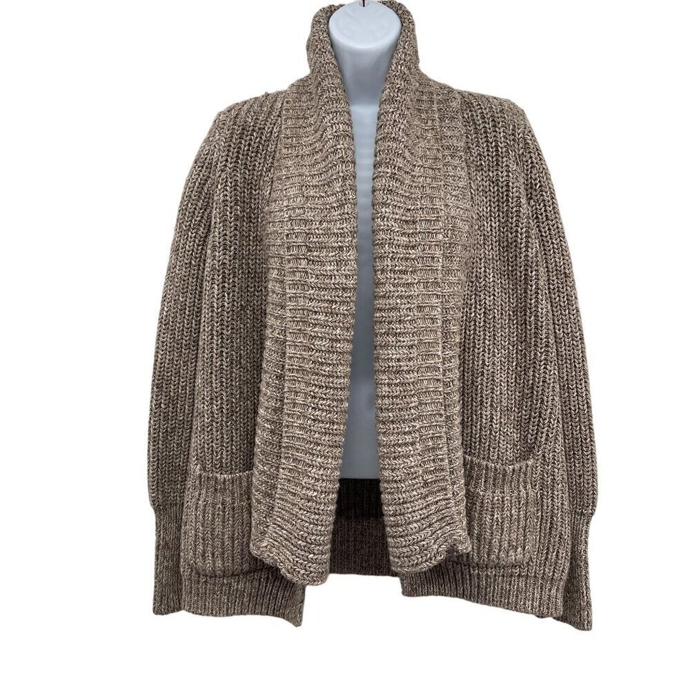 J. Crew Shawl Collar Chunky Knit Open Front Heavy Knit Cardigan Sweater Top